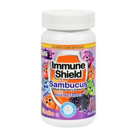 YumV's Immune Shield Elderberry Gummies Sambucus Elderberry & Rose Hips Extract - 60 Chews