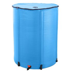 100 Gallon Folding Rain Barrel Water Collector (Blue)