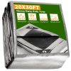 20x30ft Heavy Duty Poly Tarp / Silver and Black