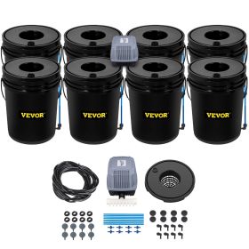 VEVOR DWC Hydroponic System, 8 five gallon Buckets, Deep Water Culture Grow Kit