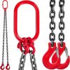 VEVOR 6FT Chain Sling 5/16" x 6 ft - Double Leg with Grab Hooks Sling Chain 3T Capacity