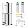 2.25 gallon Gravity-fed Water Filter Countertop System Stainless Steel w/ 2 Filters