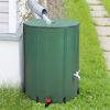 132 Gallon Folding Rain Barrel Water Collector Green