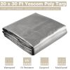 20x30ft Heavy Duty Poly Tarp / Silver and Black