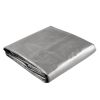 10x12 feet Heavy Duty Poly Tarp / Silver and Black