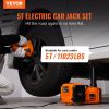 VEVOR Electric Car Jack, 5 Ton (11,023 Lbs) Hydraulic Jack with Electric Impact Wrench, Portable Car Lift with Built-in Inflatable Pump, and LED Light