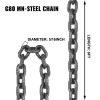 VEVOR 6FT Chain Sling 5/16" x 6 ft - Double Leg with Grab Hooks Sling Chain 3T Capacity