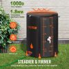 VEVOR Collapsible Rain Barrel, 53 Gallon Large Capacity, PVC Rainwater Collection System with Spigots and Overflow Kit