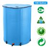 100 Gallon Folding Rain Barrel Water Collector (Blue)