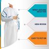 Size Medium - Disposable Isolation Gowns. Pack of 5 White PPE Lab Coats