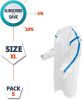 Extra Large Size Disposable Isolation Gowns. Pack of 5 White PPE Lab Coats