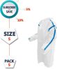 Size Small - Disposable Isolation Gowns. Pack of 5 White PPE Frocks