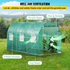 VEVOR Walk-in Tunnel Greenhouse, 12 x 7 x 7 ft Portable Plant Hot House w/ Galvanized Steel Hoops, 1 Top Beam, Diagonal Poles, Zippered Door