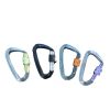 Aluminum Carabiner Clips (5 Pack) - Keychain Buckles, D-Ring Locking Carabiner, Light but Strong