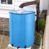 100 Gallon Folding Rain Barrel Water Collector (Blue)