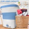 PURE CLEAN Portable Mini Washing Machine Lightweight Collapsible Bucket - Perfect for Camping, Travelling, Apartment, Dorm USA Brand