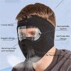 Windproof Warm Full Face Mask; Breathable Winter Ski Mask; Polar Fleece Face Shield With HD Anti-fog Goggles