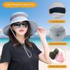 Bucket Hat Summer Men Women Fishing Boonie Hats UV Protection Long Large Wide Brim Hiking Sun Hat Outdoor Cap