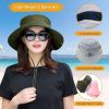 Bucket Hat Summer Men Women Fishing Boonie Hats UV Protection Long Large Wide Brim Hiking Sun Hat Outdoor Cap