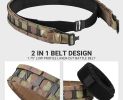 VOTAGOO Tactical Belt, 1.75'' MOLLE Battle Belt with Quick Release Buckle, Low Profile Laser-Cut Battle Belt for Range