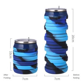 480ml Foldable Silicone Water Cup, Creative and Portable for Travel, Cycling, Running, and Outdoor Sports / Kettle Drinkware (Capacity: 480ml, Color: 4)