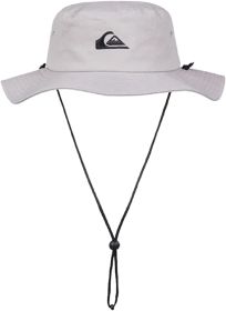 Quiksilver Men's Bushmaster Sun Protection Floppy Visor Bucket Hat (Color: Steeple Grey, size: L)