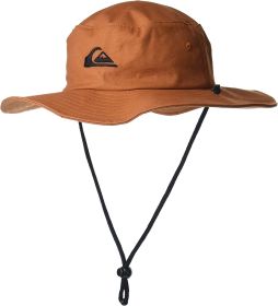 Quiksilver Men's Bushmaster Sun Protection Floppy Visor Bucket Hat (Color: Auburn, size: XL)