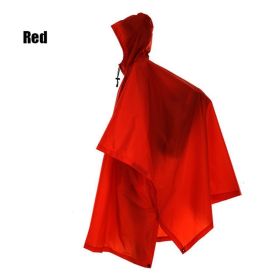 Waterproof 3-in-1 Raincoat and Backpack Cover for Hiking, Cycling, and Camping - Protects Your Gear from the Elements (Color: Red)