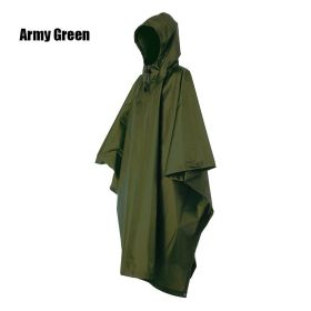 Waterproof 3-in-1 Raincoat and Backpack Cover for Hiking, Cycling, and Camping - Protects Your Gear from the Elements (Color: Army Green)