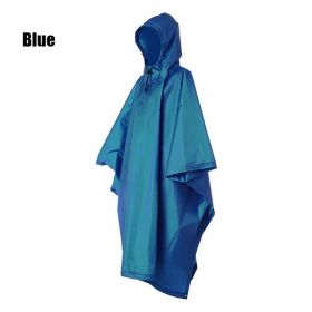 Waterproof 3-in-1 Raincoat and Backpack Cover for Hiking, Cycling, and Camping - Protects Your Gear from the Elements (Color: Blue)