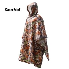 Waterproof 3-in-1 Raincoat and Backpack Cover for Hiking, Cycling, and Camping - Protects Your Gear from the Elements (Color: Camouflage)