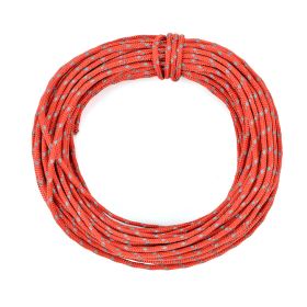 50ft Reflective Nylon Wind Rope Cord; Tent Guideline Paracord Rope For Outdoor Camping (Color: Red)