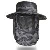 Fishing Hat; Waterproof Sun UV Protection Boonie Hat For Outdoor Safari Hunting Hiking Gardening