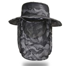 Fishing Hat; Waterproof Sun UV Protection Boonie Hat For Outdoor Safari Hunting Hiking Gardening (Color: Grey)