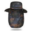 Fishing Hat; Waterproof Sun UV Protection Boonie Hat For Outdoor Safari Hunting Hiking Gardening