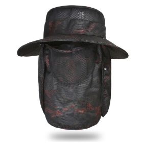 Fishing Hat; Waterproof Sun UV Protection Boonie Hat For Outdoor Safari Hunting Hiking Gardening (Color: Red)