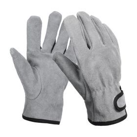 Heat/Fire Resistant Mittens Outdoor Warm Gloves for BBQ, Oven, Fireplace, Campfire, Welding (Color: Grey, Type: Gloves)