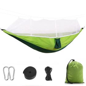 Camping Hammock with Mosquito Net, Portable Double Hammock Tent (Color: DoubleGreen)