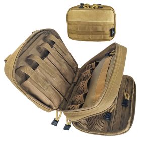 Excursion Gear Organizer;  Backpack Organizer | Utility MOLLE Bag Pouch | Bug Out Bags (Color: Tan)