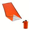 1pc Coldproof Warm Portable Single Sleeping Bag; With Drawstring Pocket And Whistle For Outdoor Travel Camping First Aid