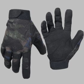 Tactical Military Army Glove Cycling Glove Sport Climbing Paintball Shooting Hunting Riding Ski Full Finger (Color: A9 CamoBlack, size: L)