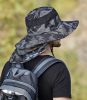 Fishing Hat; Waterproof Sun UV Protection Boonie Hat For Outdoor Safari Hunting Hiking Gardening