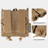 9mm/.40 Caliber MOLLE Single or Dual Stack Adjustable Open-Top Pistol Mag Pouch Compatible w/ Various MOLLE Tactical Belts