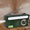 Emergency Radio Hand Crank Solar; Portable Weather Radio With AM/FM/WB/NOAA; Bright Flashlight; SOS Alarm; Reading Lamp; 2000mAh Cell Phone Charger