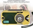 3600mAh Emergency & NOAA Weather Radio; Hand Crank/Solar/USB Charging; Portable Radio With (AM/FM/WB); Radio With Other Function For BT Speaker